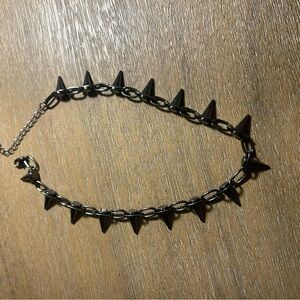 Black Spike Chain Necklace
